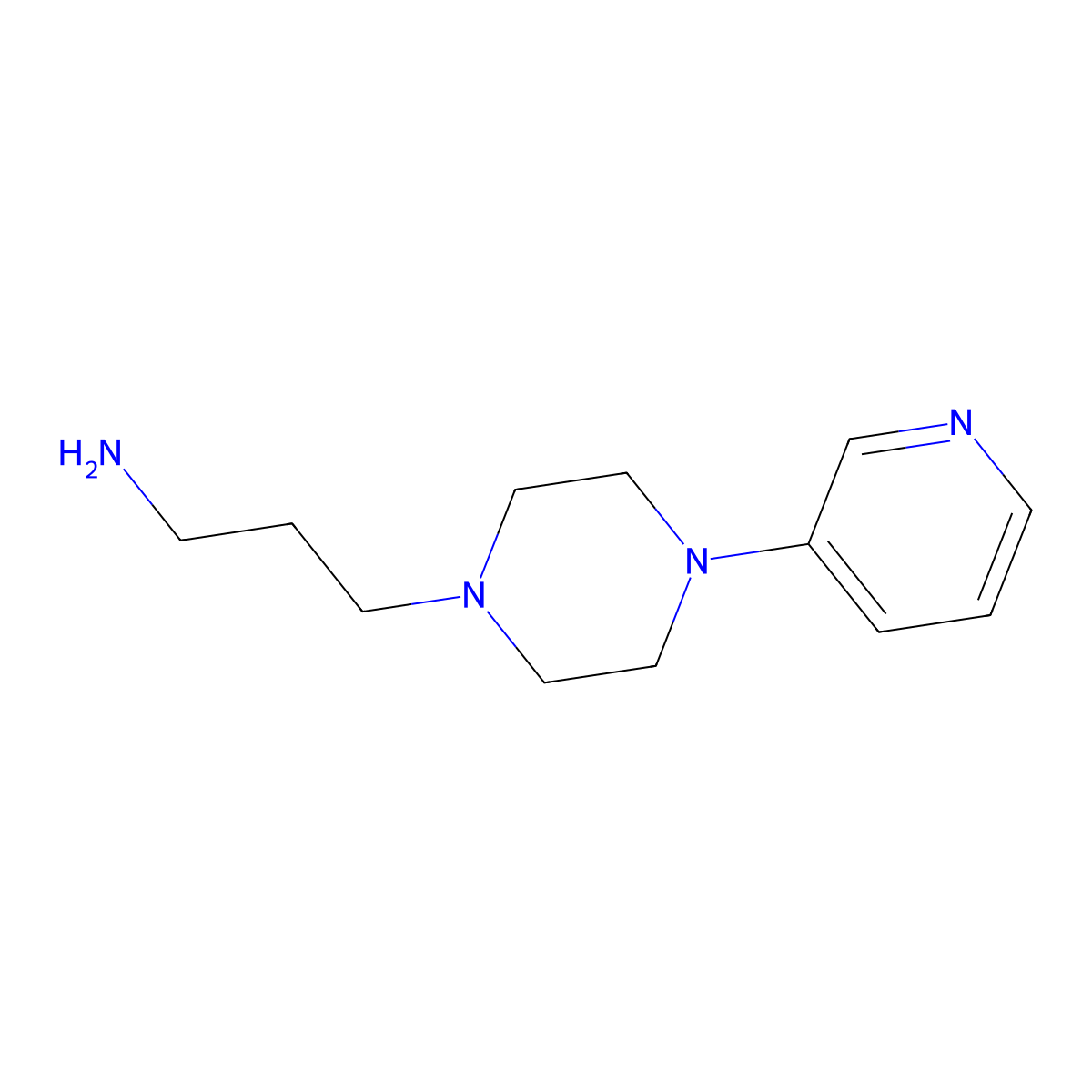 3-(4-Pyridin-3-ylpiperazin-1-yl)propan-1-amine molecular structure, CAS 1443978-65-1