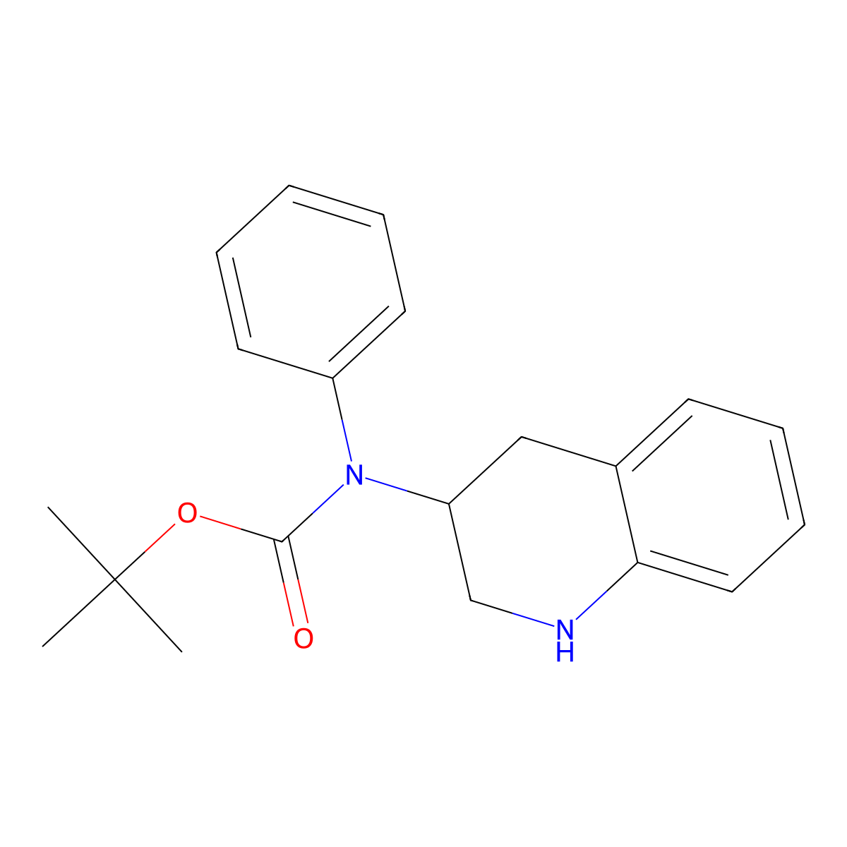 Tert-butyl phenyl(1,2,3,4-tetrahydroquinolin-3-yl)carbamate molecular structure, CAS 1443978-90-2