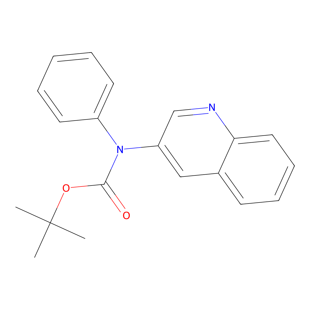 Tert-butyl phenyl(quinolin-3-yl)carbamate molecular structure, CAS 1443978-94-6