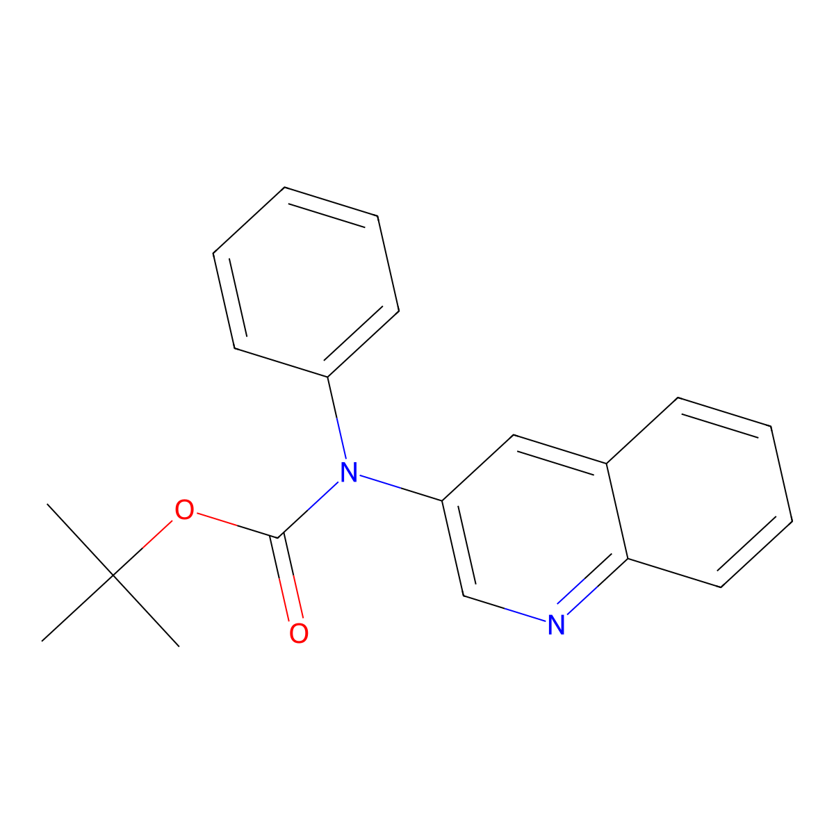 Tert-butyl phenyl(quinolin-3-yl)carbamate molecular structure, CAS 1443978-94-6
