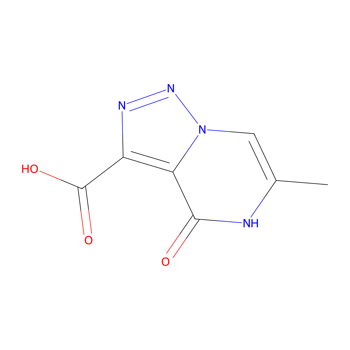 6-methyl-4-oxo-4H,5H-[1,2,3]triazolo[1,5-a]pyrazine-3-carboxylic acid molecular structure, CAS 1443978-99-1