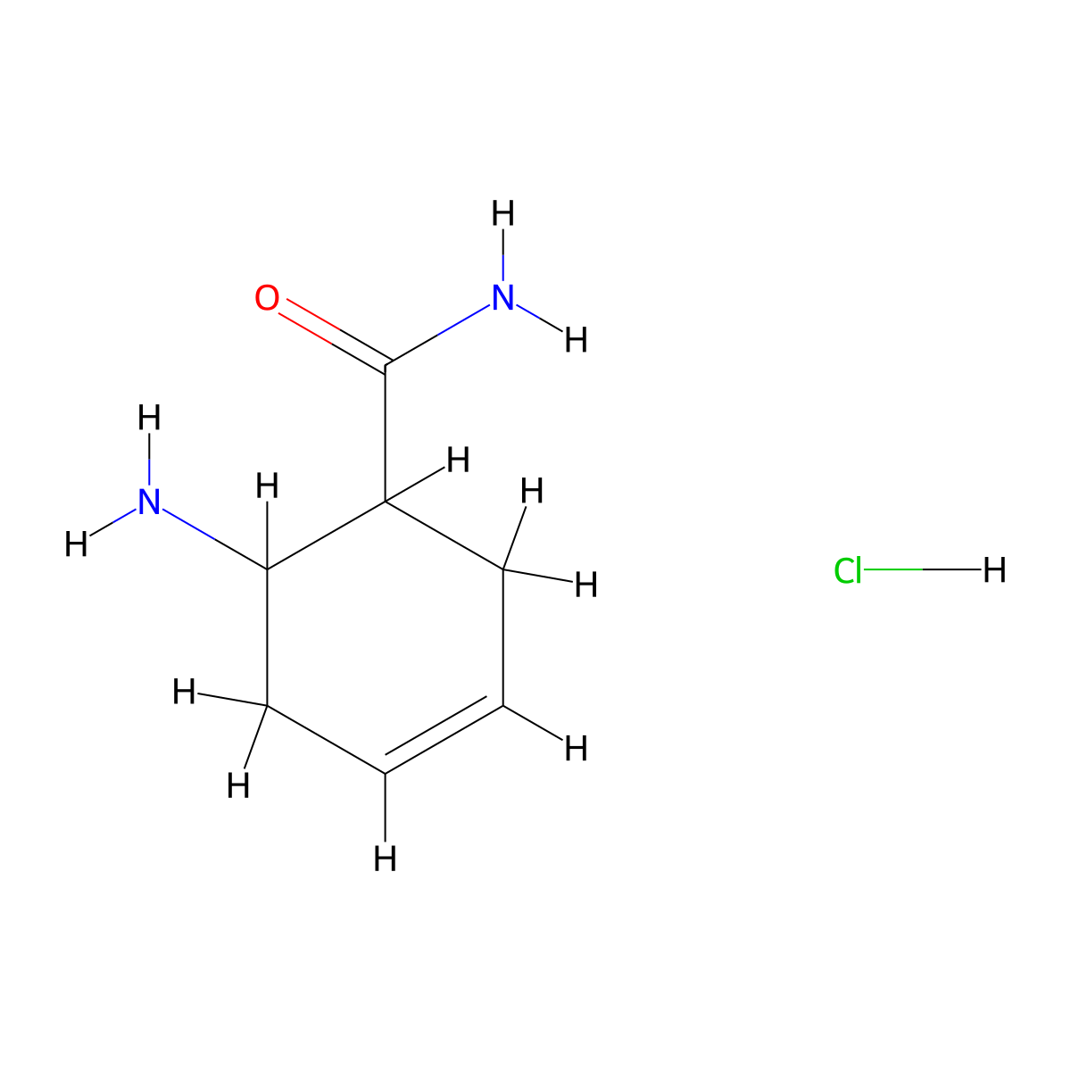 6-Aminocyclohex-3-ene-1-carboxamide;hydrochloride molecular structure, CAS 1443979-05-2