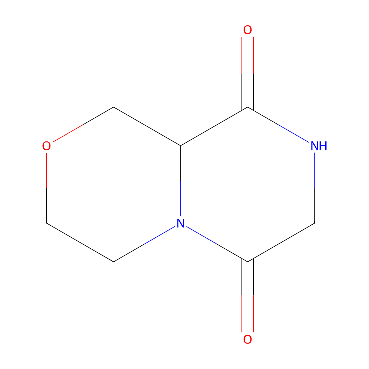 Octahydropiperazino[2,1-c]morpholine-6,9-dione molecular structure, CAS 1443979-24-5