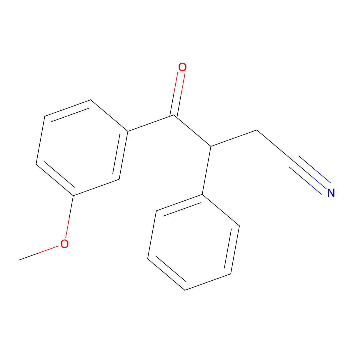 4-(3-Methoxyphenyl)-4-oxo-3-phenylbutanenitrile molecular structure, CAS 1443979-26-7