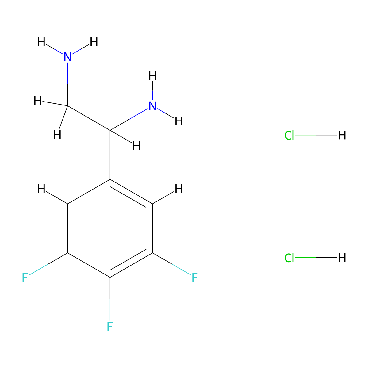 1-(3,4,5-Trifluorophenyl)ethane-1,2-diamine dihydrochloride molecular structure, CAS 1443979-28-9