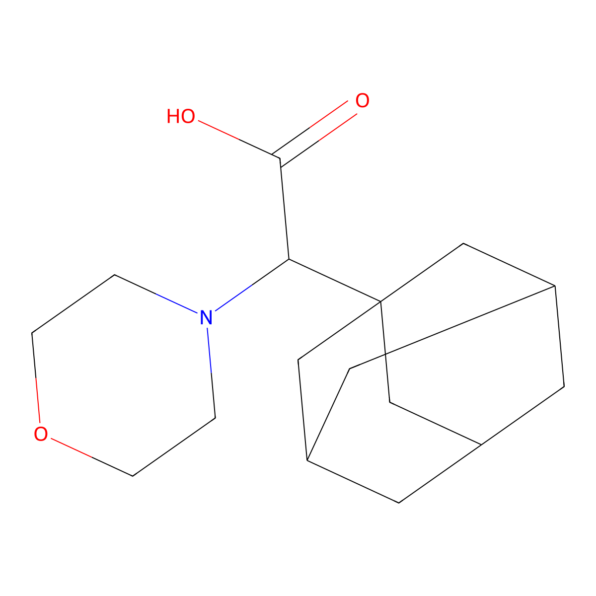 2-(Adamantan-1-yl)-2-(morpholin-4-yl)acetic acid molecular structure, CAS 1443979-30-3