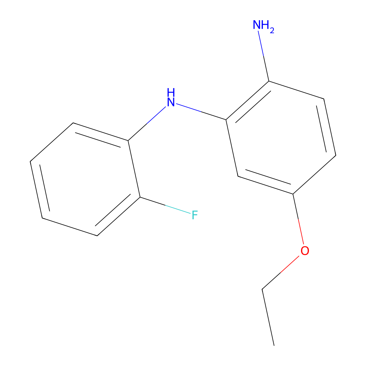 5-ethoxy-1-N-(2-fluorophenyl)benzene-1,2-diamine molecular structure, CAS 1443979-33-6