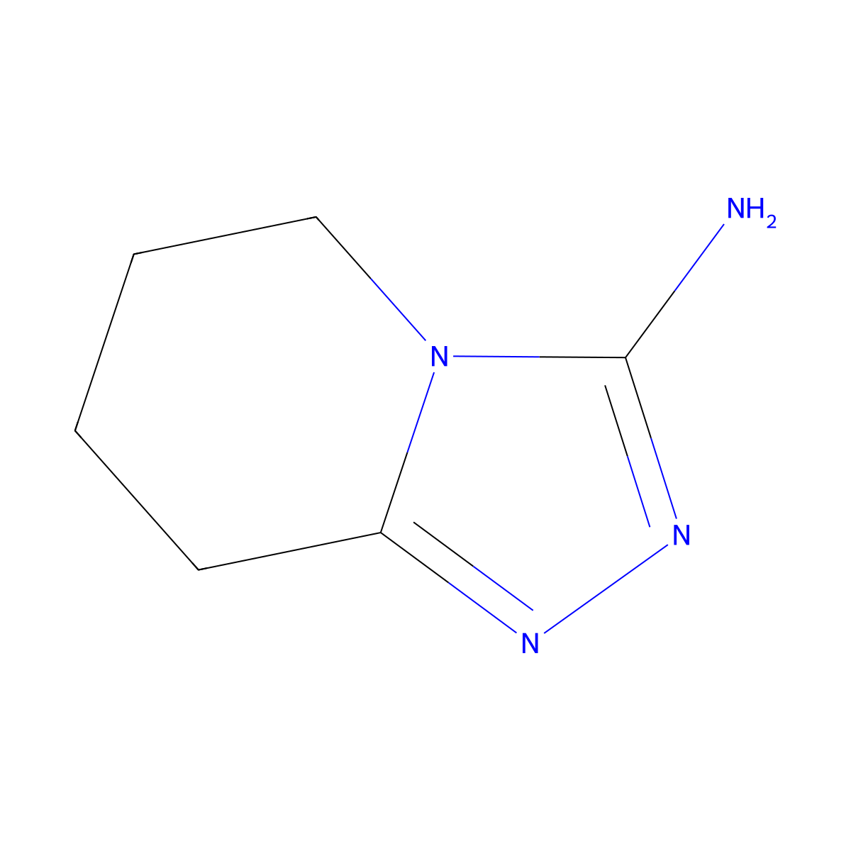 5H,6H,7H,8H-[1,2,4]triazolo[4,3-a]pyridin-3-amine molecular structure, CAS 1443979-45-0