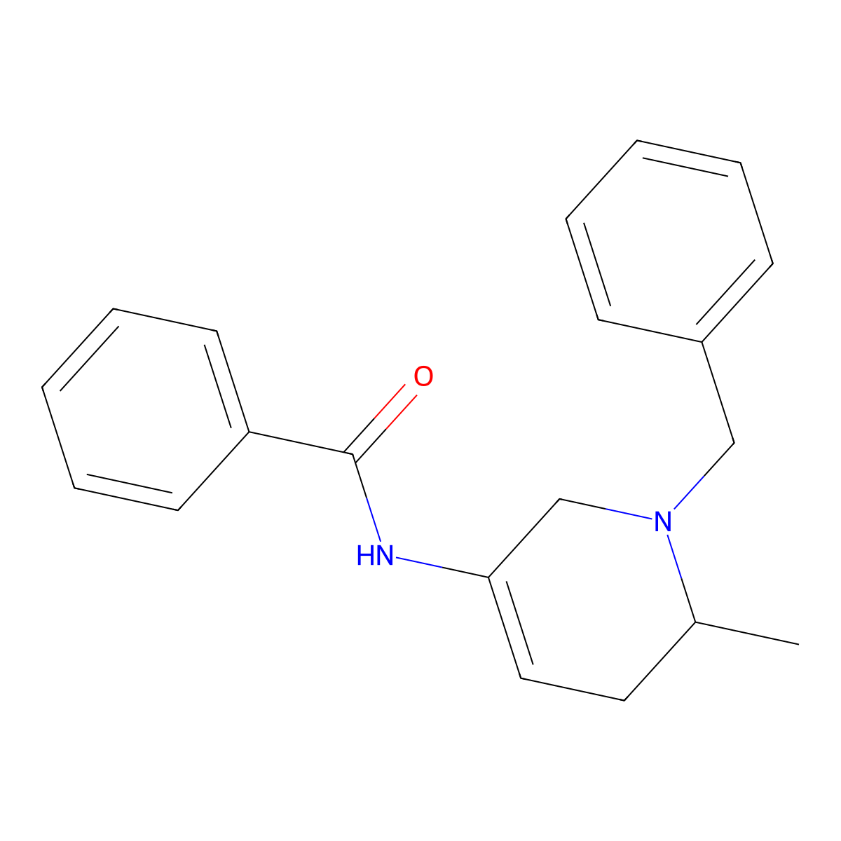 N-(1-benzyl-6-methyl-1,2,5,6-tetrahydropyridin-3-yl)benzamide molecular structure, CAS 1443979-52-9