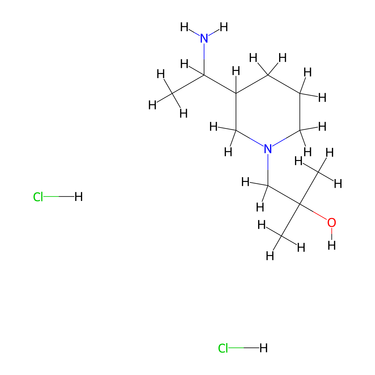 1-[3-(1-Aminoethyl)piperidin-1-yl]-2-methylpropan-2-ol dihydrochloride molecular structure, CAS 1443979-66-5