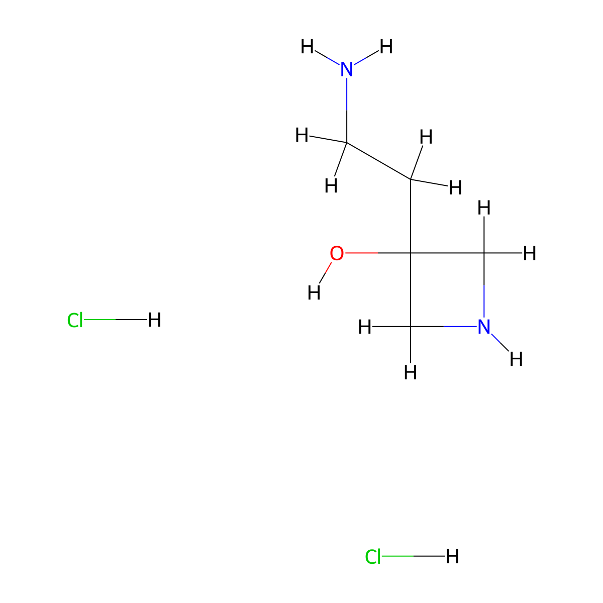 3-(2-Aminoethyl)azetidin-3-ol dihydrochloride molecular structure, CAS 1443979-67-6