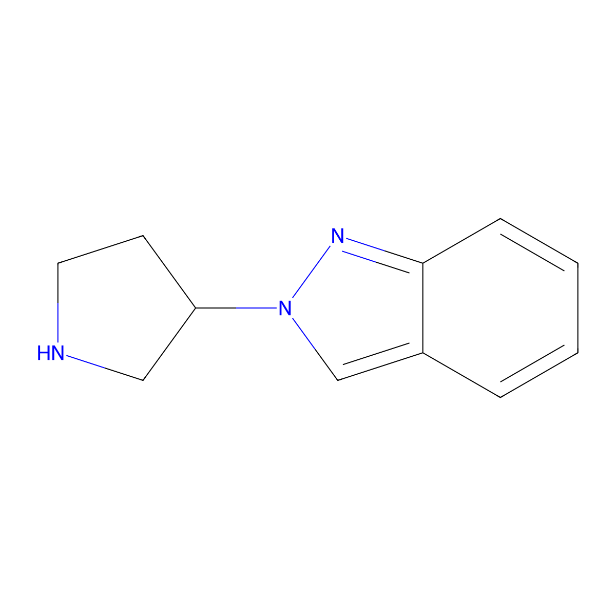 2-(pyrrolidin-3-yl)-2H-indazole molecular structure, CAS 1443979-68-7