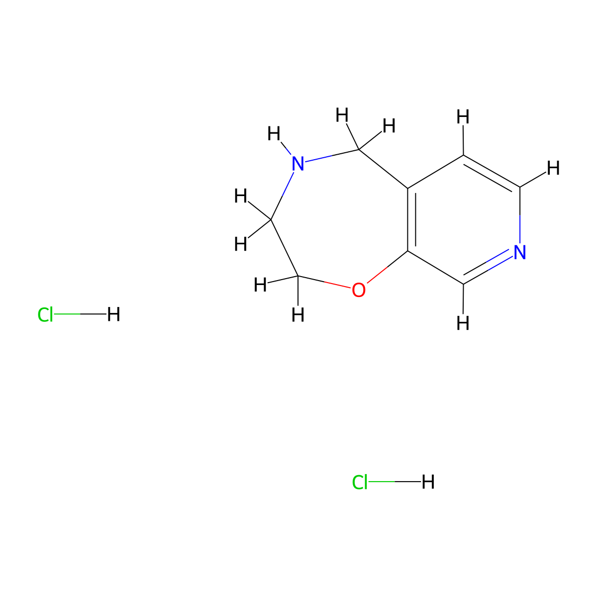 2H,3H,4H,5H-pyrido[4,3-f][1,4]oxazepine dihydrochloride molecular structure, CAS 1443979-87-0