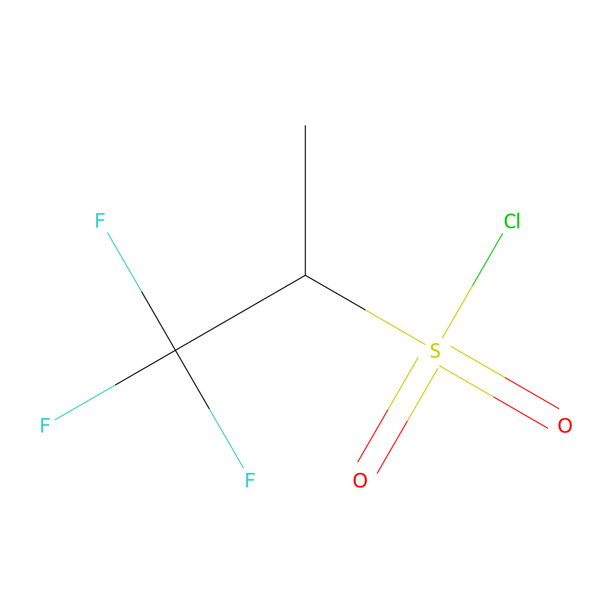 1,1,1-Trifluoropropane-2-sulfonyl chloride molecular structure, CAS 1443979-90-5
