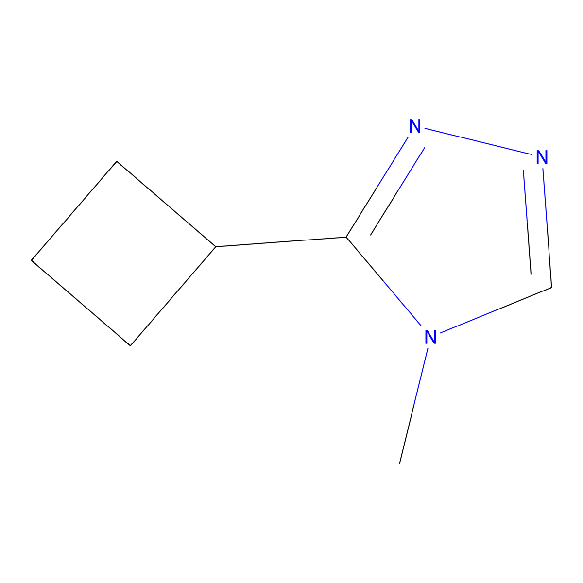 3-cyclobutyl-4-methyl-4H-1,2,4-triazole molecular structure, CAS 1443980-03-7