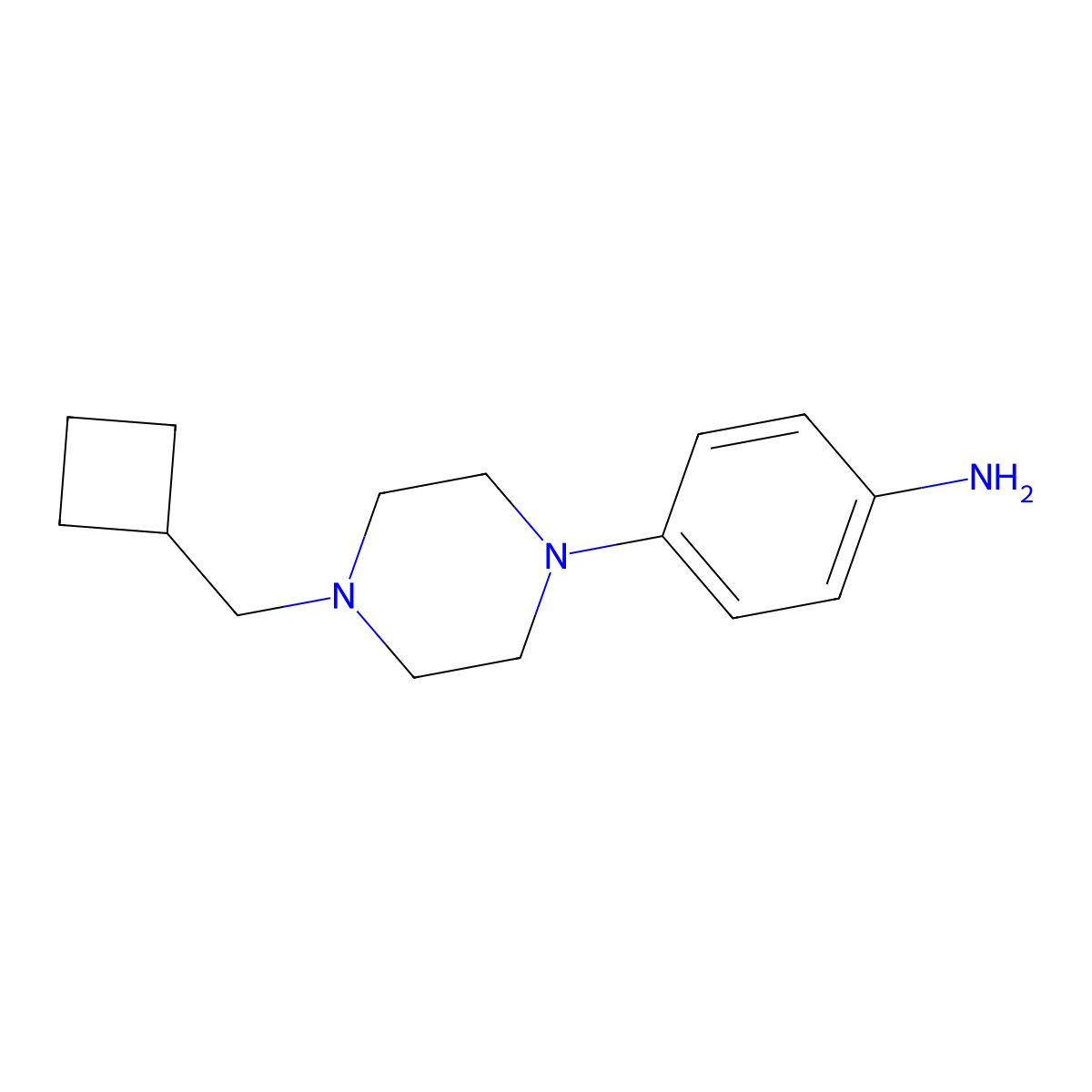 4-[4-(Cyclobutylmethyl)piperazin-1-yl]aniline molecular structure, CAS 1443980-04-8
