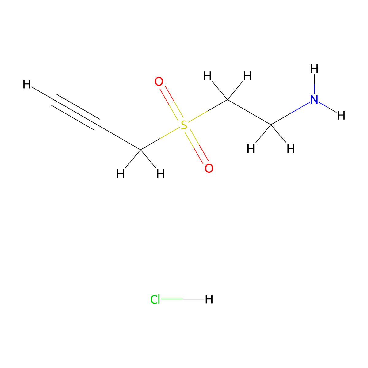 3-(2-Aminoethanesulfonyl)prop-1-yne hydrochloride molecular structure, CAS 1443980-07-1