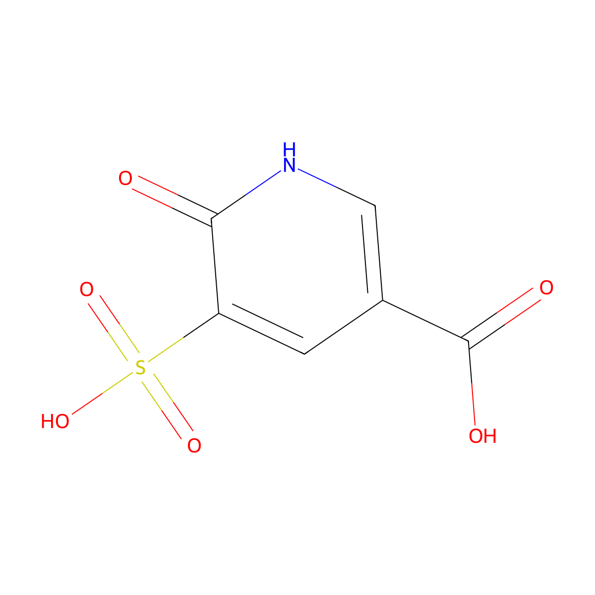 6-Hydroxy-5-sulfopyridine-3-carboxylic acid molecular structure, CAS 1443980-09-3