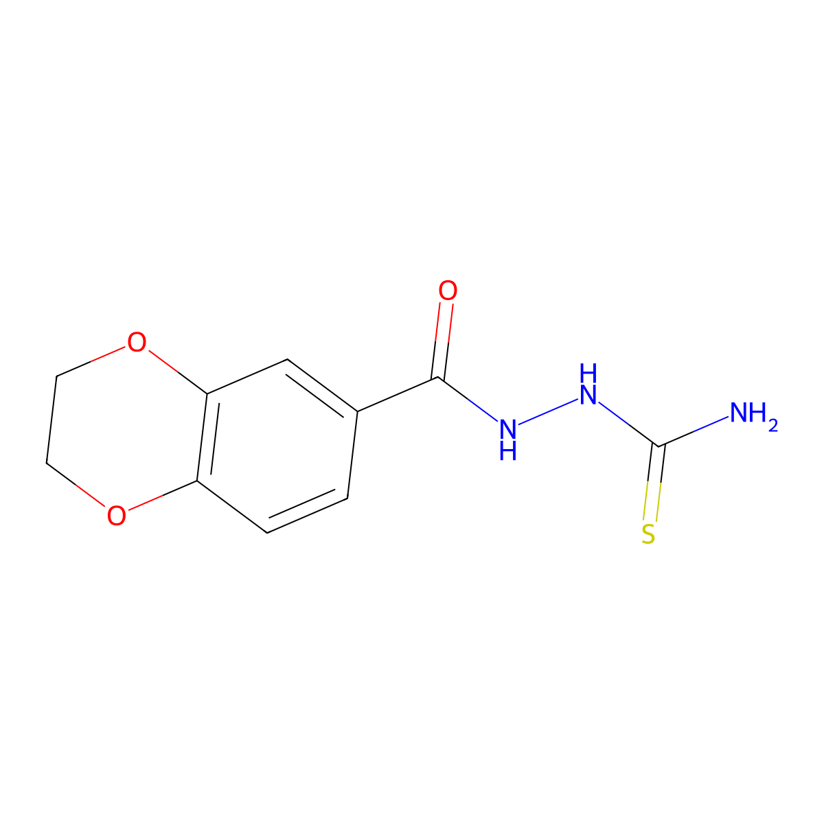 N-(carbamothioylamino)-2,3-dihydro-1,4-benzodioxine-6-carboxamide molecular structure, CAS 1443980-10-6