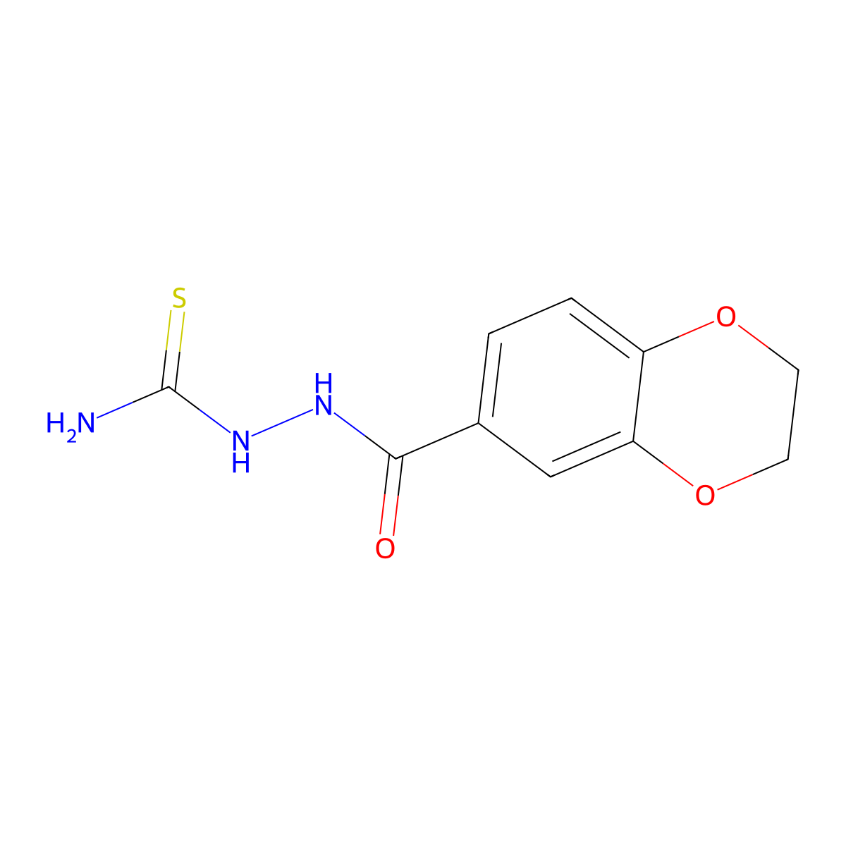 N-(carbamothioylamino)-2,3-dihydro-1,4-benzodioxine-6-carboxamide molecular structure, CAS 1443980-10-6