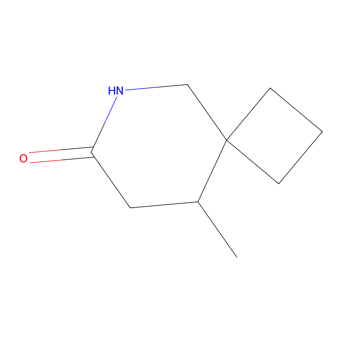 9-Methyl-6-azaspiro[3.5]nonan-7-one molecular structure, CAS 1443980-21-9
