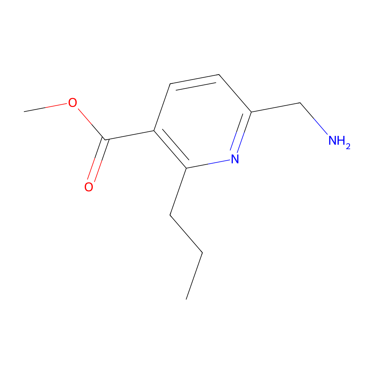 Methyl 6-(aminomethyl)-2-propylpyridine-3-carboxylate molecular structure, CAS 1443980-25-3