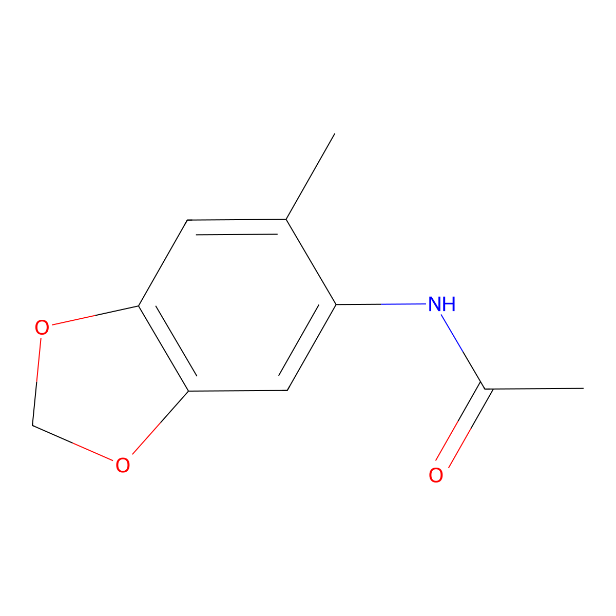 N-(6-methyl-2H-1,3-benzodioxol-5-yl)acetamide molecular structure, CAS 1443980-28-6