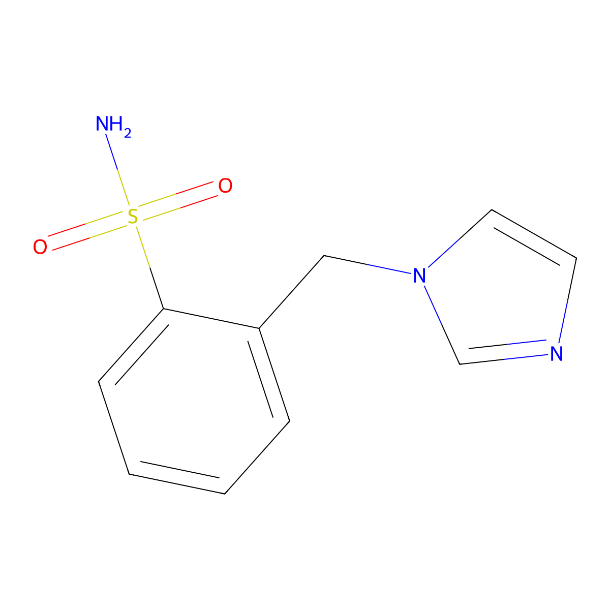 2-(1H-imidazol-1-ylmethyl)benzene-1-sulfonamide molecular structure, CAS 1443980-35-5