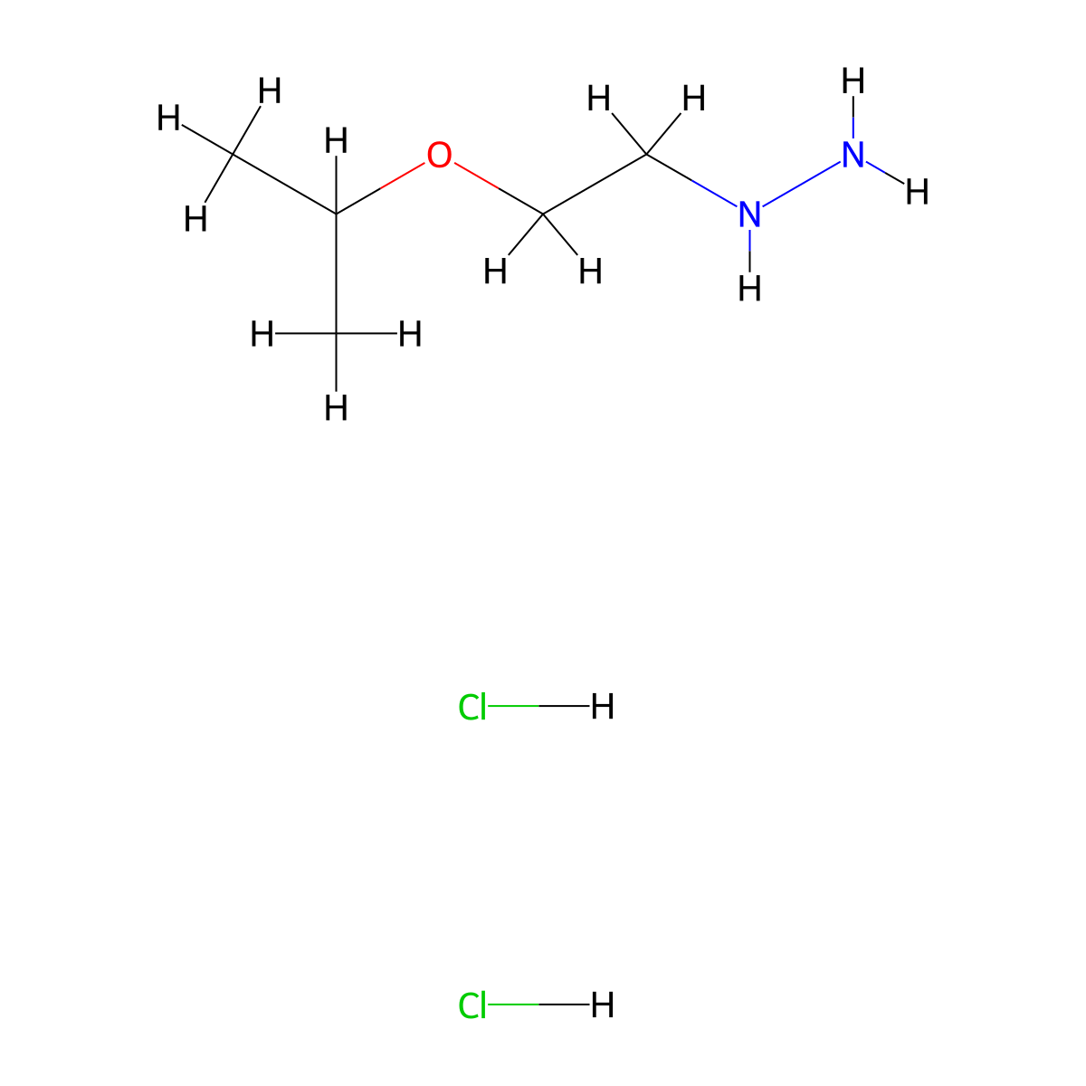 [2-(Propan-2-yloxy)ethyl]hydrazine dihydrochloride molecular structure, CAS 1443980-36-6