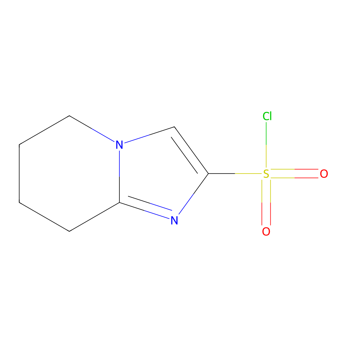 5H,6H,7H,8H-imidazo[1,2-a]pyridine-2-sulfonyl chloride molecular structure, CAS 1443980-37-7