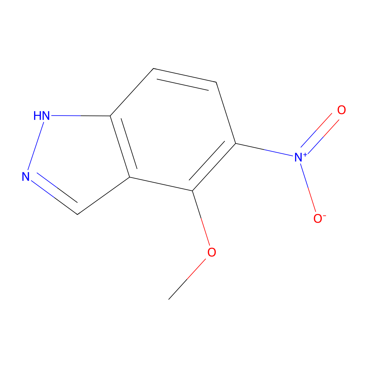 4-methoxy-5-nitro-1H-indazole molecular structure, CAS 1443980-48-0