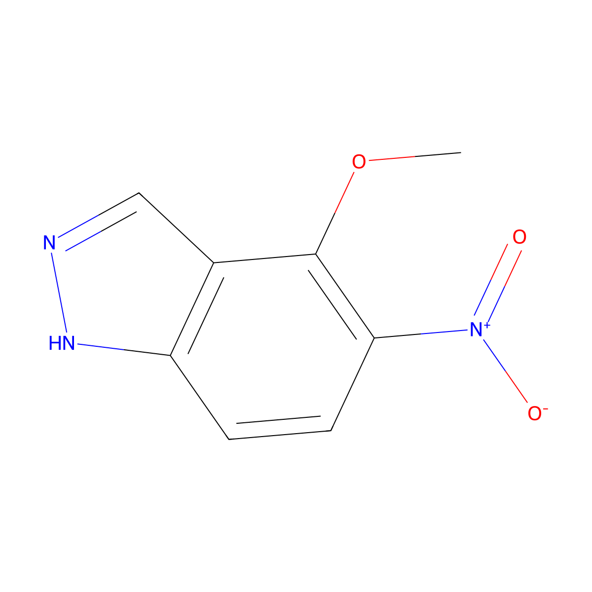4-methoxy-5-nitro-1H-indazole molecular structure, CAS 1443980-48-0