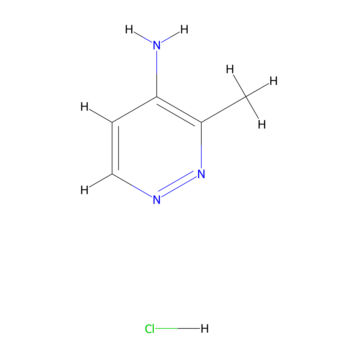 3-Methylpyridazin-4-amine hydrochloride molecular structure, CAS 1443980-51-5