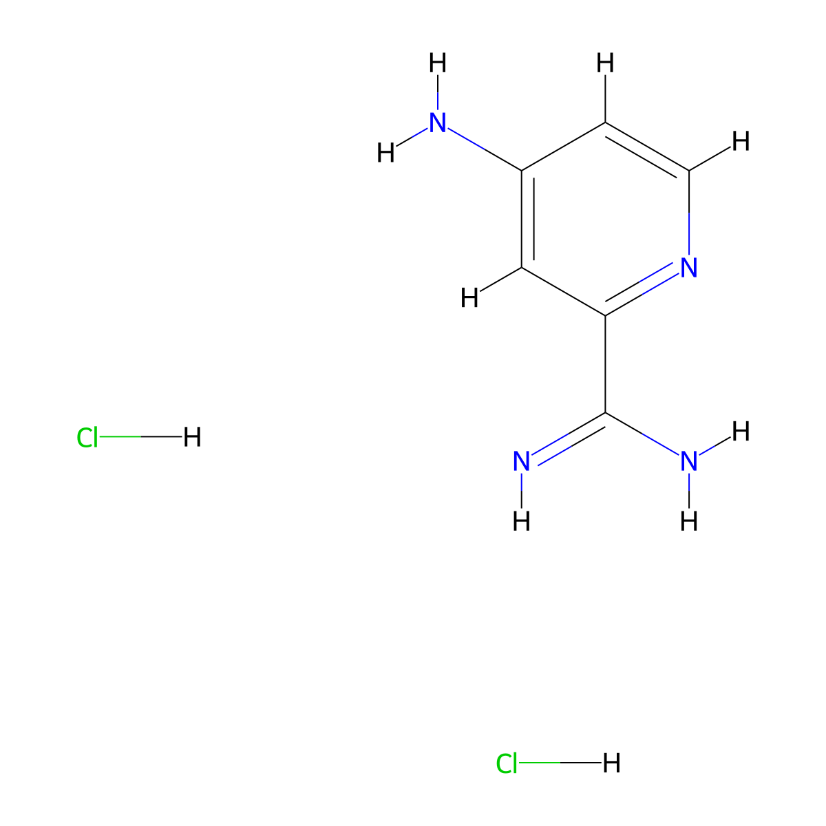 4-Aminopyridine-2-carboximidamide dihydrochloride molecular structure, CAS 1443980-55-9