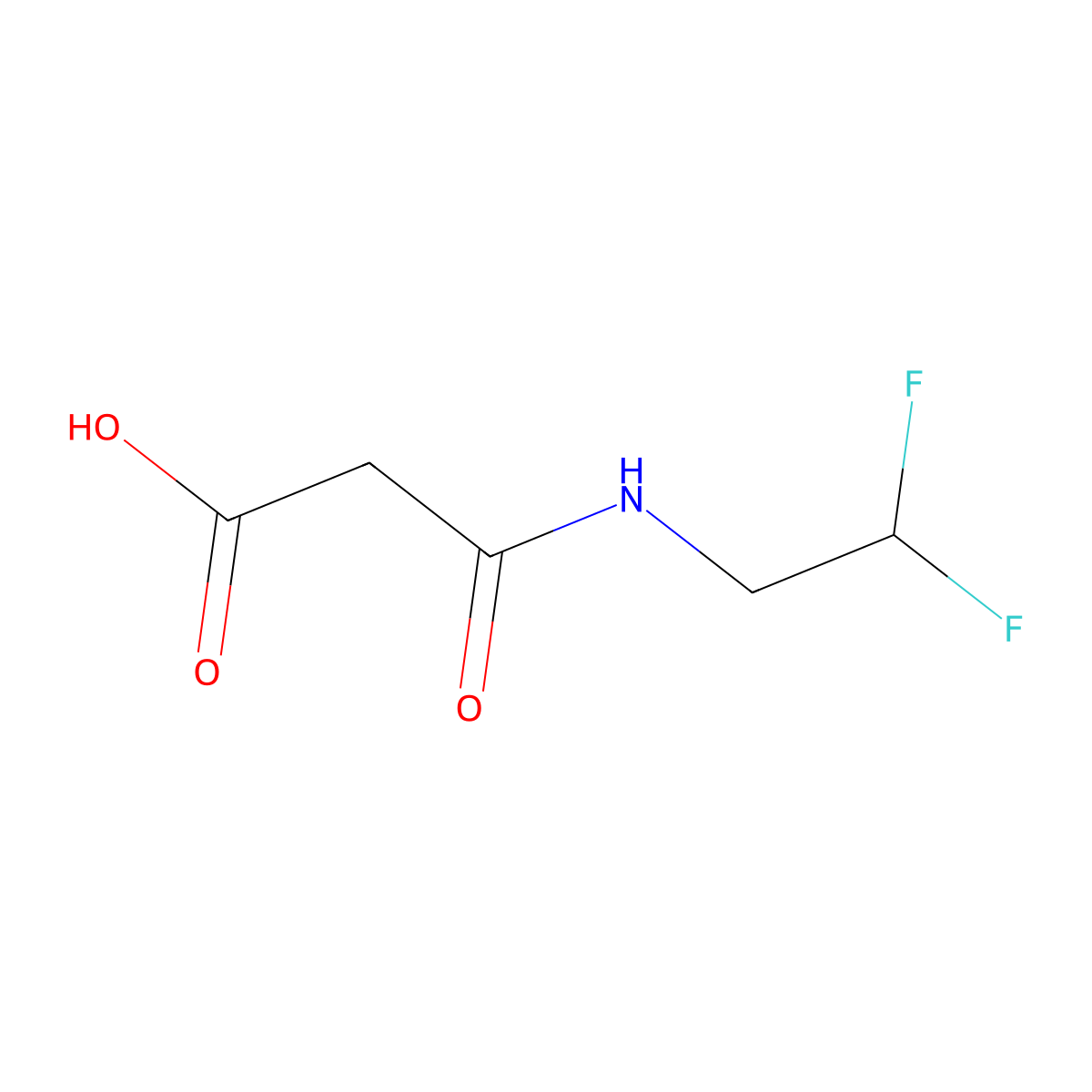 2-[(2,2-Difluoroethyl)carbamoyl]acetic acid molecular structure, CAS 1443980-70-8