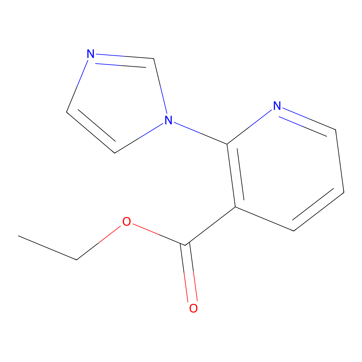 ethyl 2-(1H-imidazol-1-yl)pyridine-3-carboxylate molecular structure, CAS 1443980-73-1