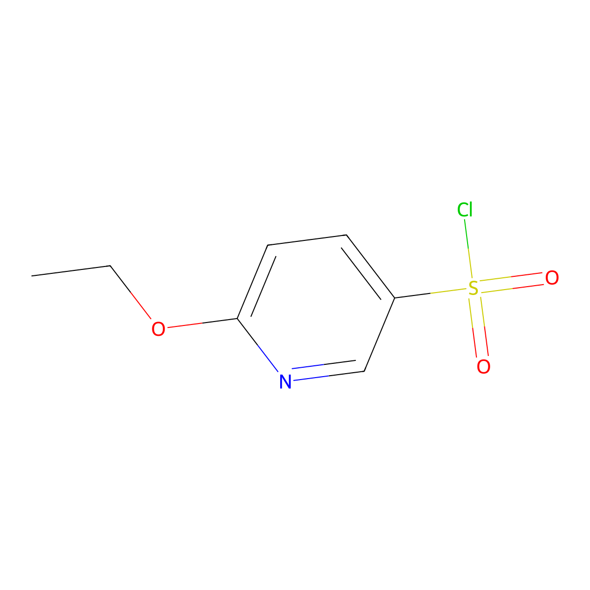 3-Pyridinesulfonyl chloride, 6-ethoxy- molecular structure, CAS 1443980-74-2