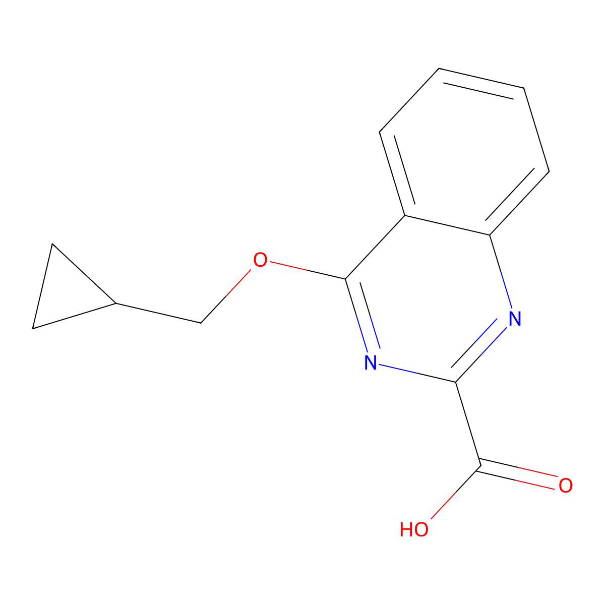 4-(Cyclopropylmethoxy)quinazoline-2-carboxylic acid molecular structure, CAS 1443980-75-3