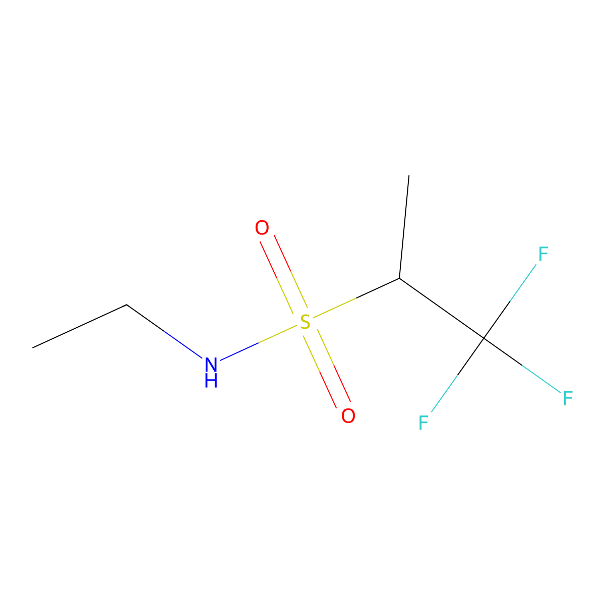 N-ethyl-1,1,1-trifluoropropane-2-sulfonamide molecular structure, CAS 1443980-83-3