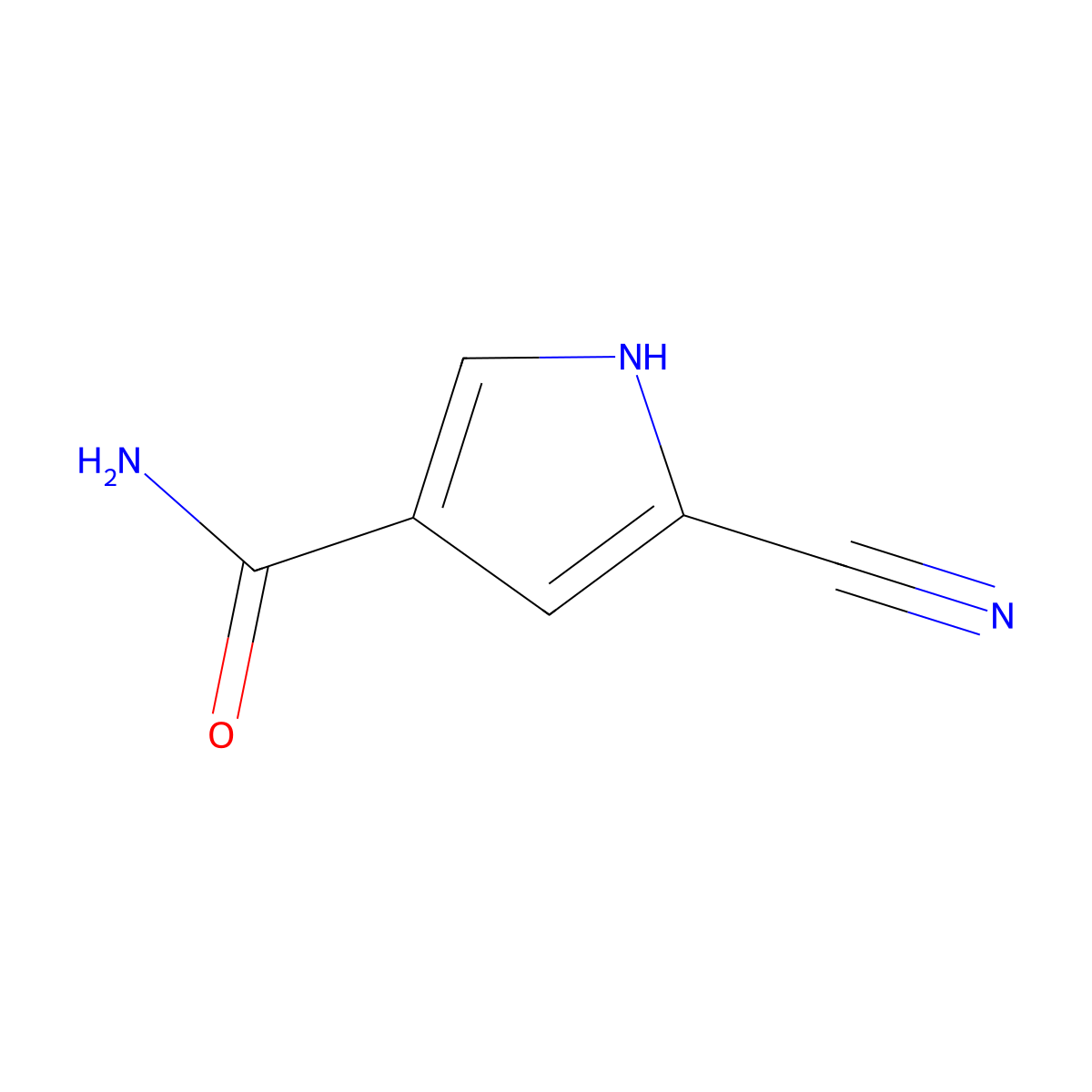 5-cyano-1H-pyrrole-3-carboxamide molecular structure, CAS 1443980-87-7