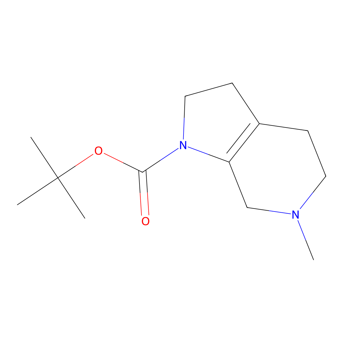 tert-butyl 6-methyl-1H,2H,3H,4H,5H,6H,7H-pyrrolo[2,3-c]pyridine-1-carboxylate molecular structure, CAS 1443980-88-8