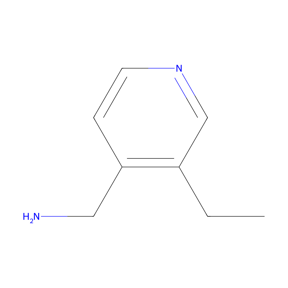 (3-Ethylpyridin-4-yl)methanamine molecular structure, CAS 1443980-94-6