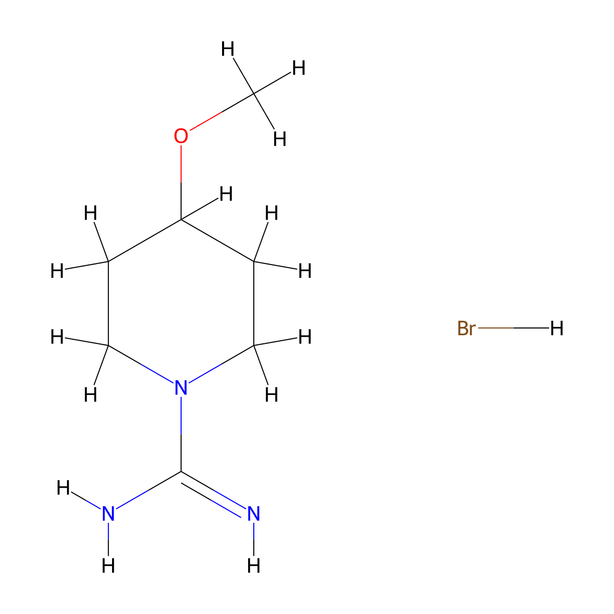 4-Methoxypiperidine-1-carboximidamide hydrobromide molecular structure, CAS 1443980-95-7