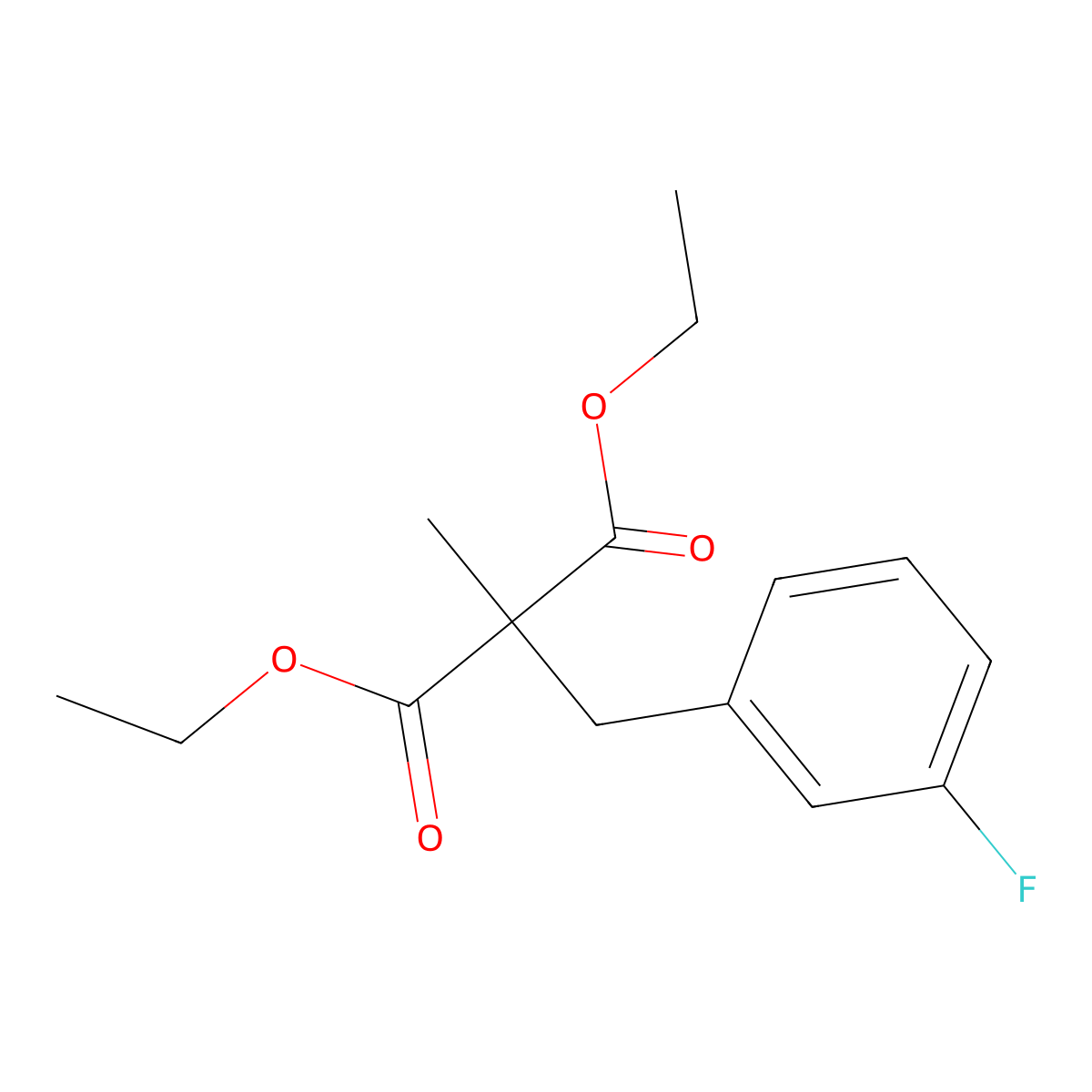 1,3-Diethyl 2-[(3-fluorophenyl)methyl]-2-methylpropanedioate molecular structure, CAS 1443980-96-8