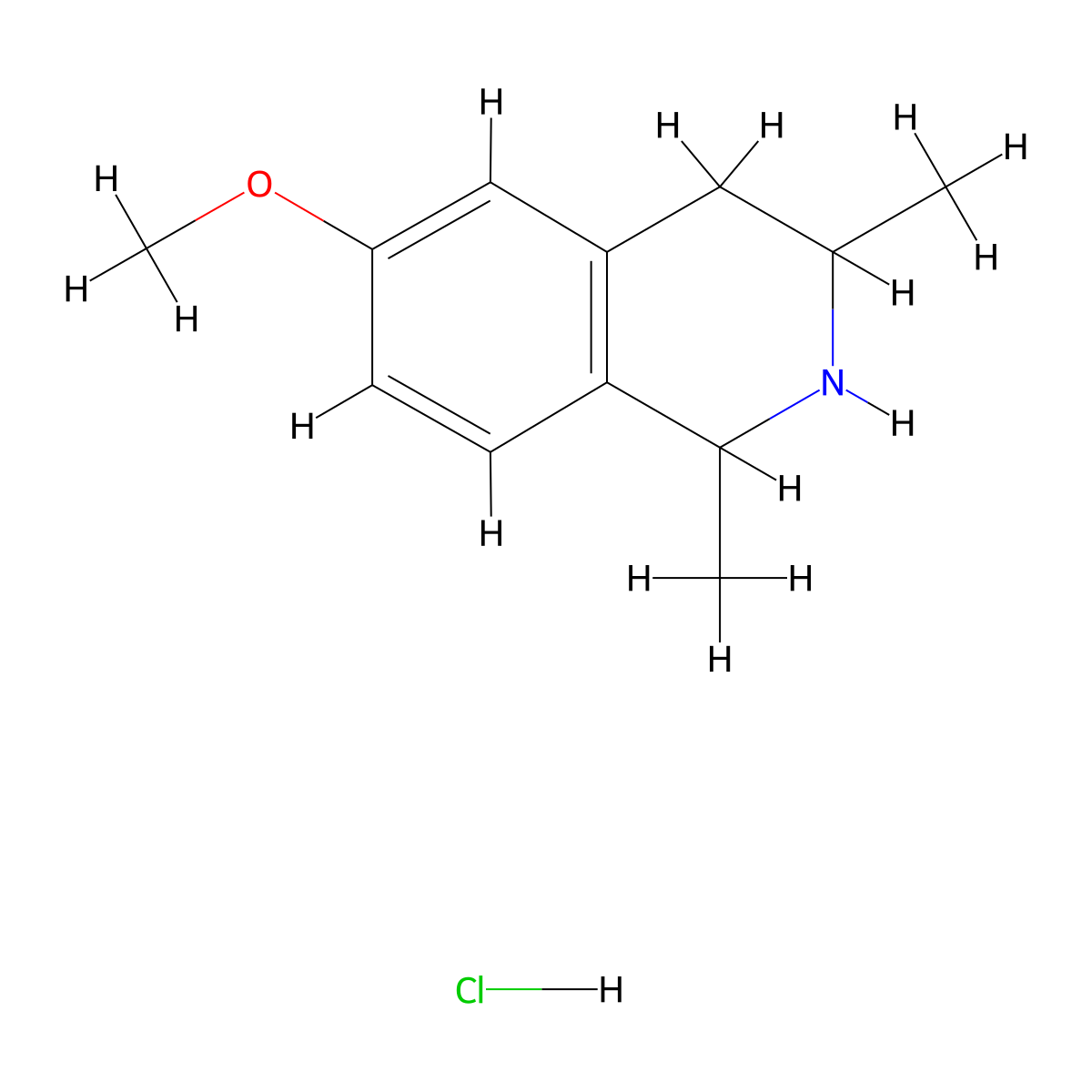 6-Methoxy-1,3-dimethyl-1,2,3,4-tetrahydroisoquinoline hydrochloride molecular structure, CAS 1443980-99-1