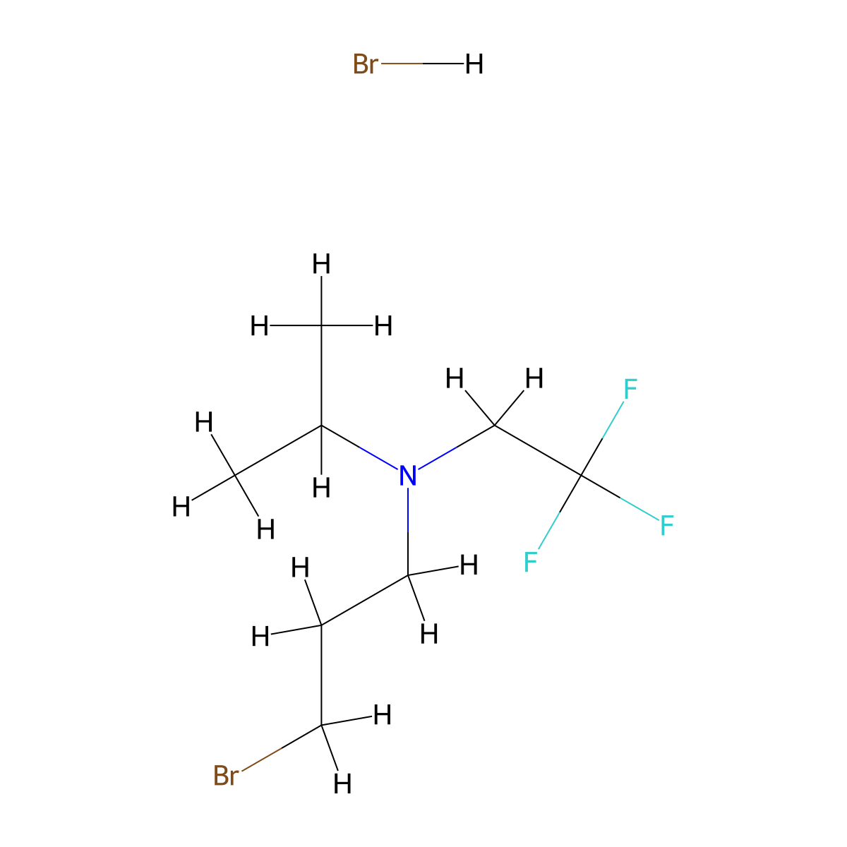 (3-Bromopropyl)(propan-2-yl)(2,2,2-trifluoroethyl)amine hydrobromide molecular structure, CAS 1443981-11-0