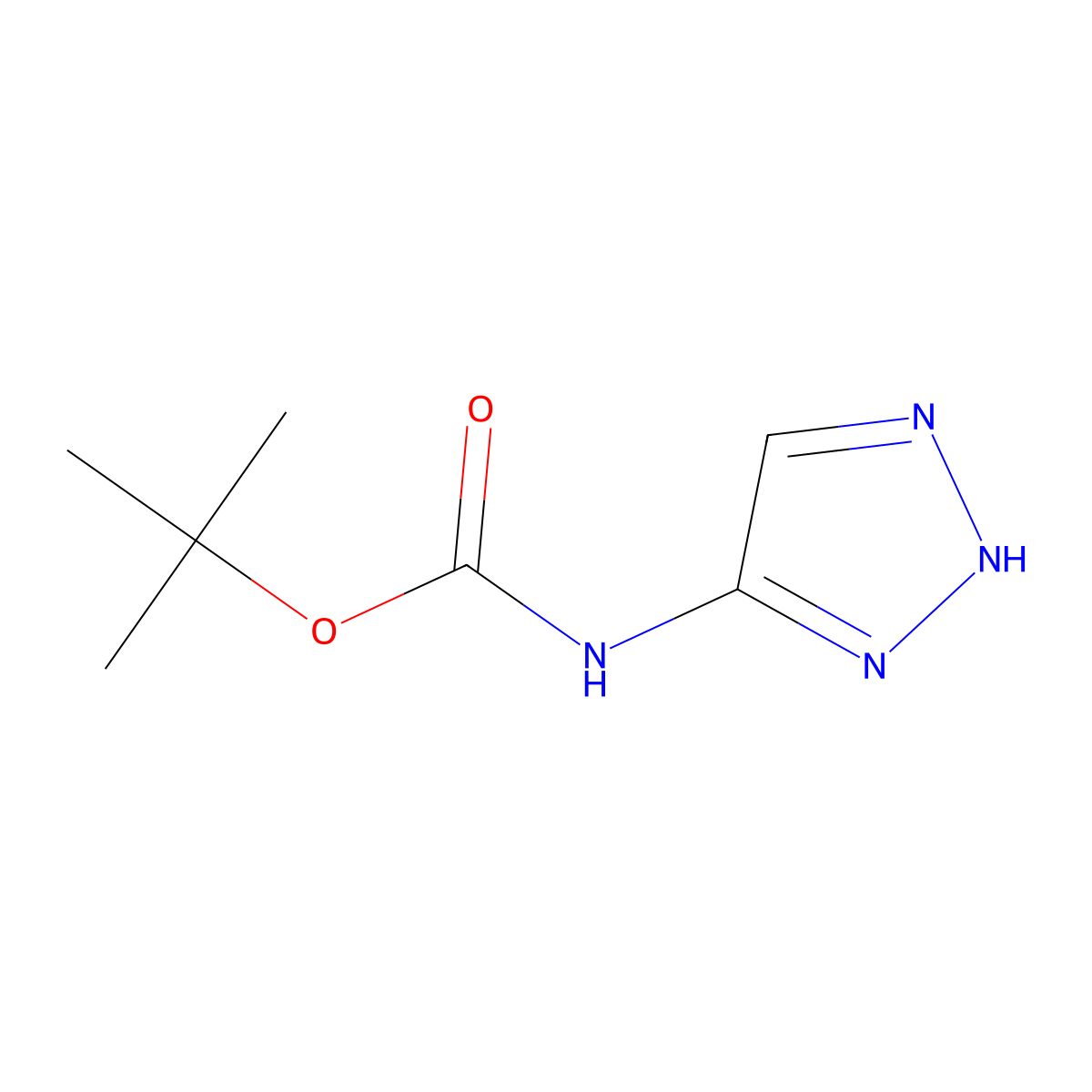 tert-butyl N-(1H-1,2,3-triazol-4-yl)carbamate molecular structure, CAS 1443981-13-2