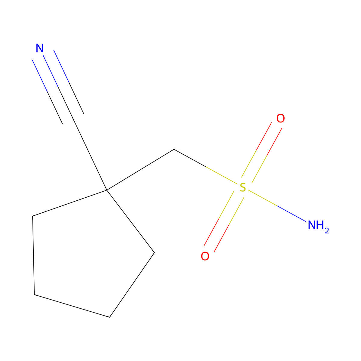 (1-Cyanocyclopentyl)methanesulfonamide molecular structure, CAS 1443981-15-4