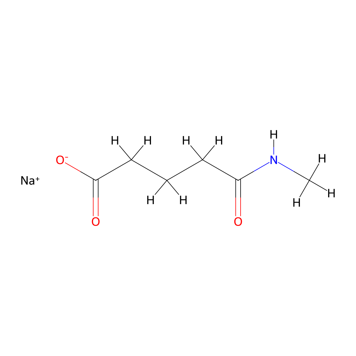 Sodium 4-(methylcarbamoyl)butanoate molecular structure, CAS 1443981-40-5