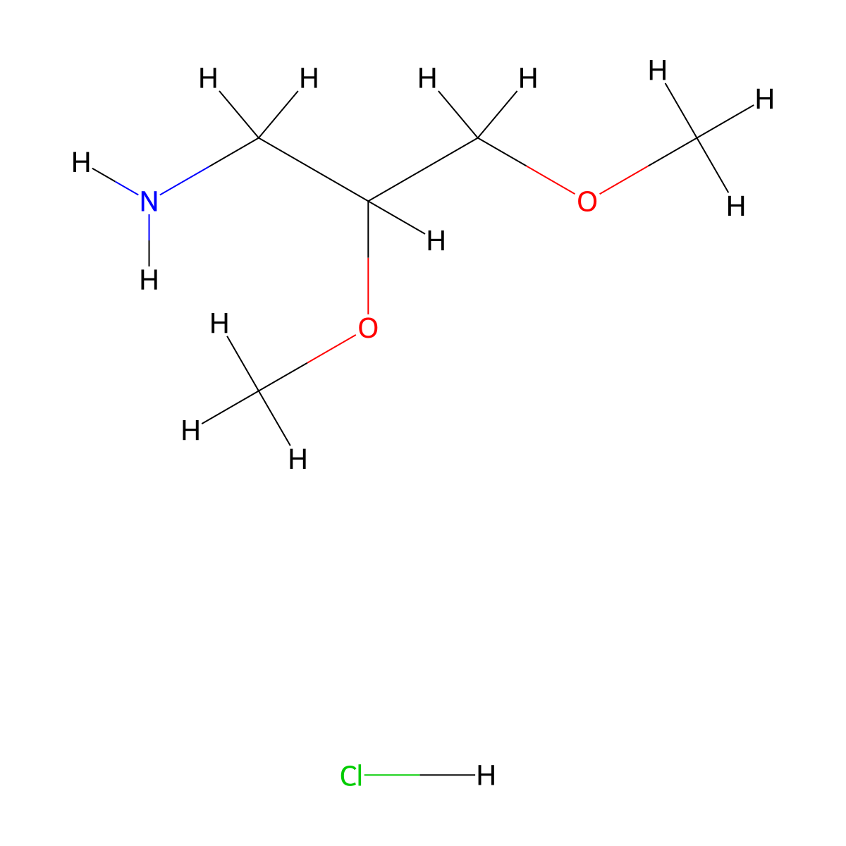 2,3-Dimethoxypropan-1-amine hydrochloride molecular structure, CAS 1443981-46-1